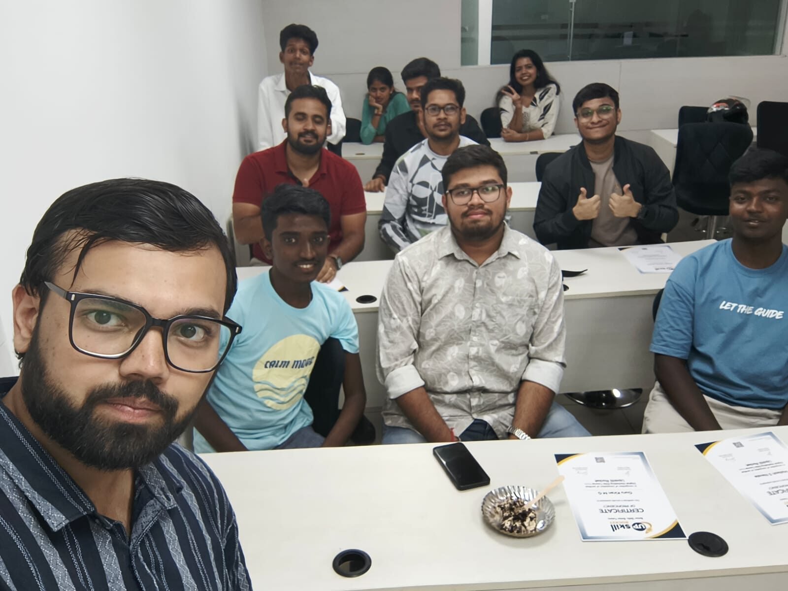 A training batch during a live session