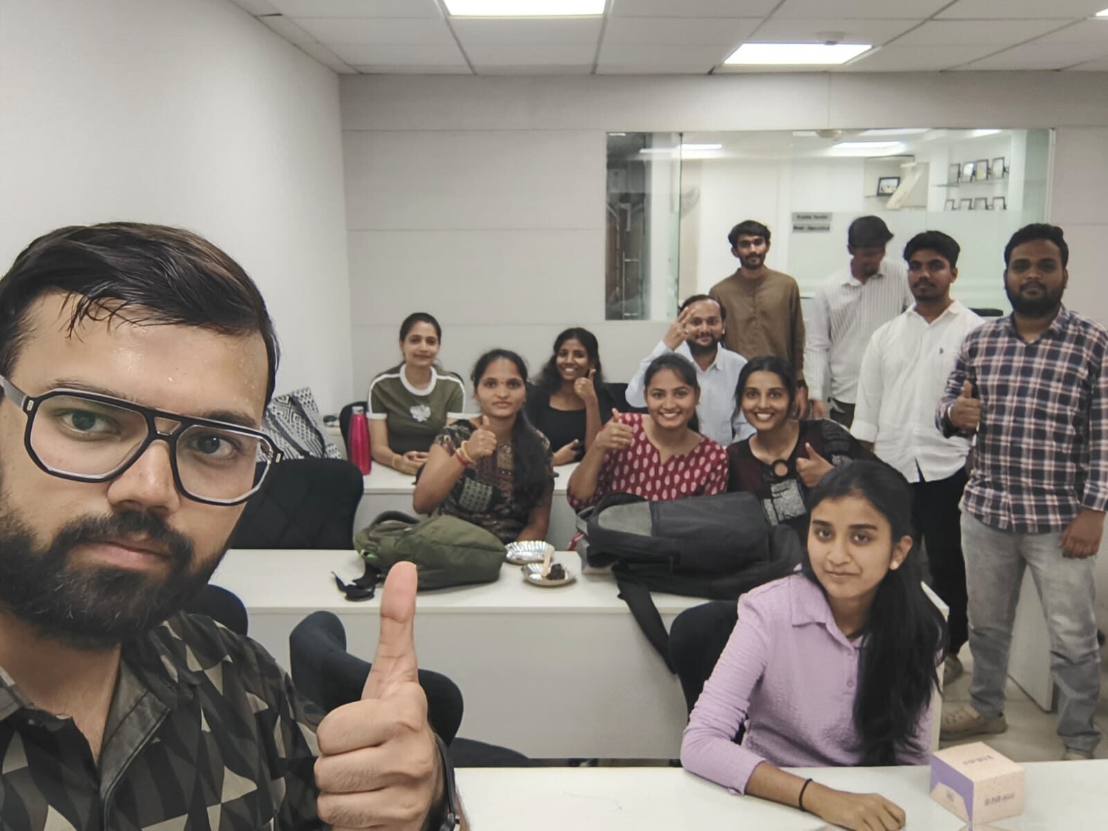 A training batch during a live session
