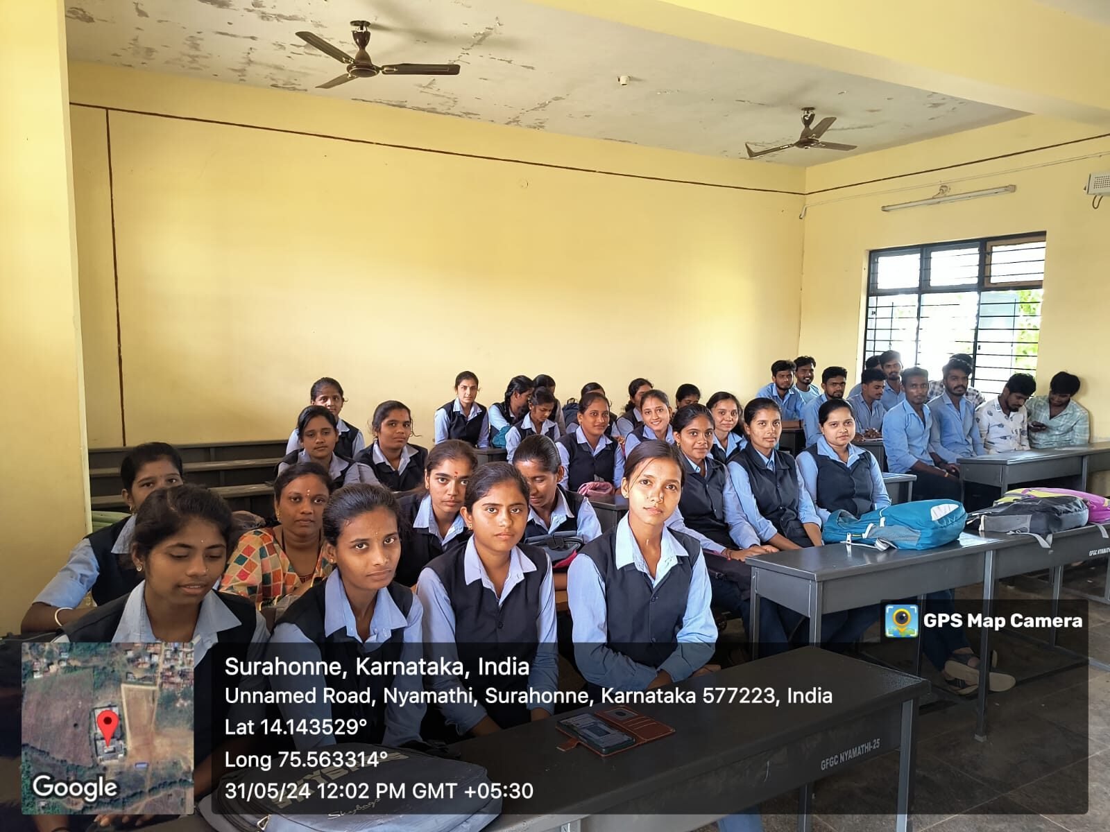 A college session in Nyamathi, Karnataka